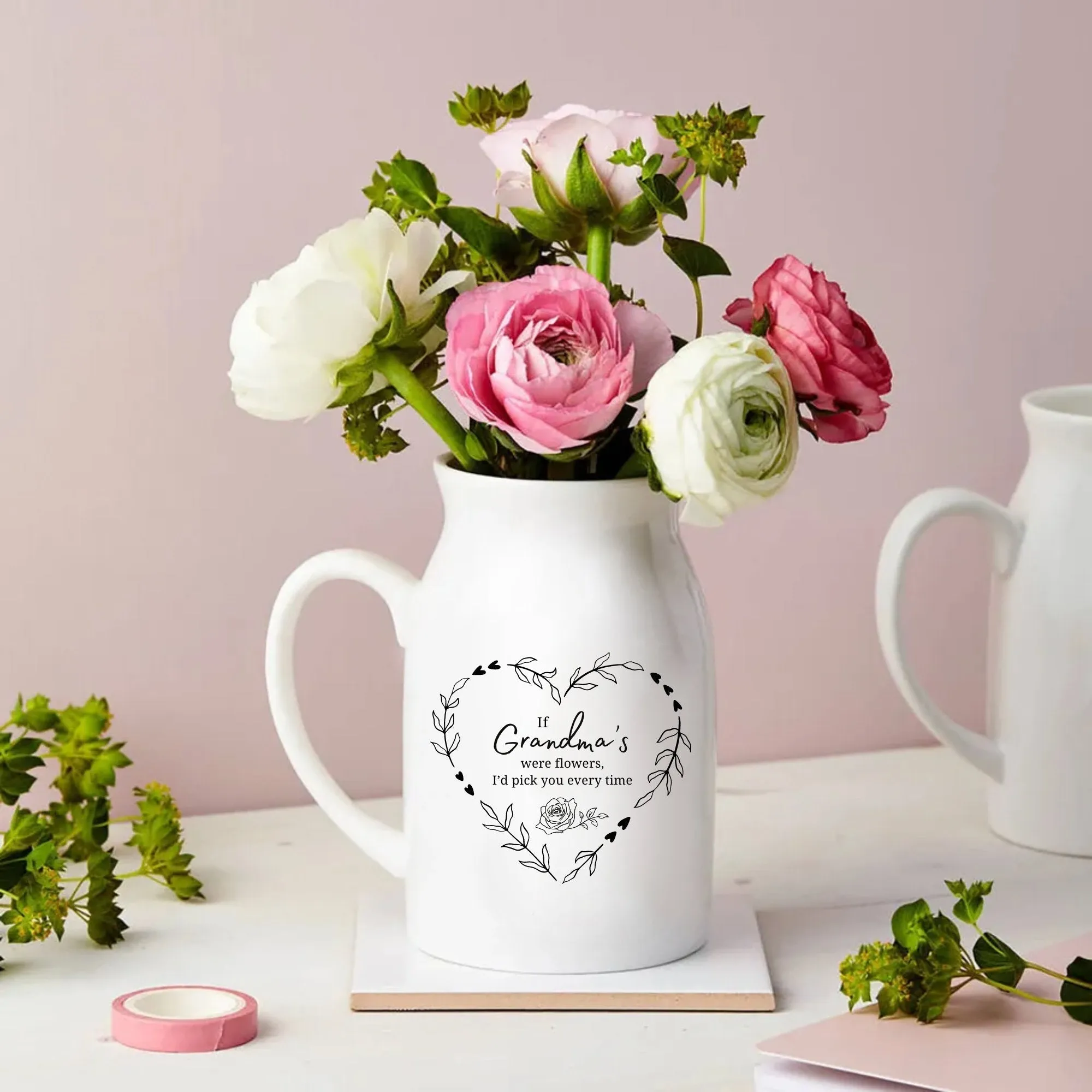 Personalised Flower Vase - If Grandma's Were Flowers I'd Pick You