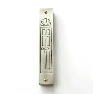 Pewter Door Mezuzah by Emily Rosenfeld Judaica