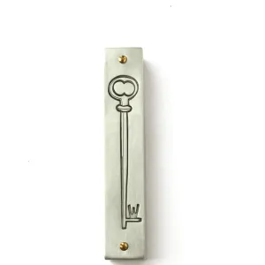 Pewter Key Mezuzah by Emily Rosenfeld Judaica