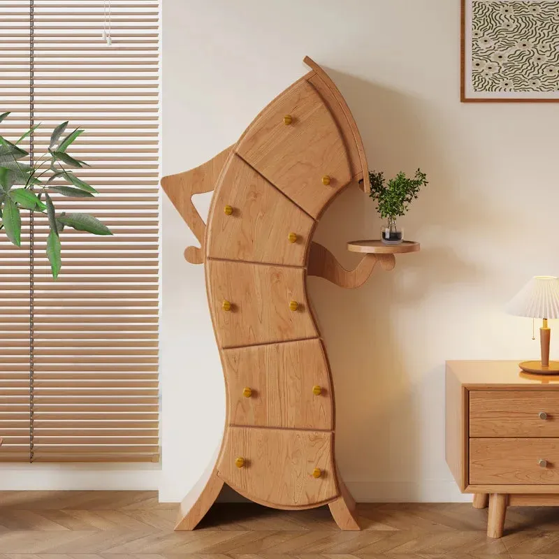 Sassy Playful Minimalist Wooden Cabinet