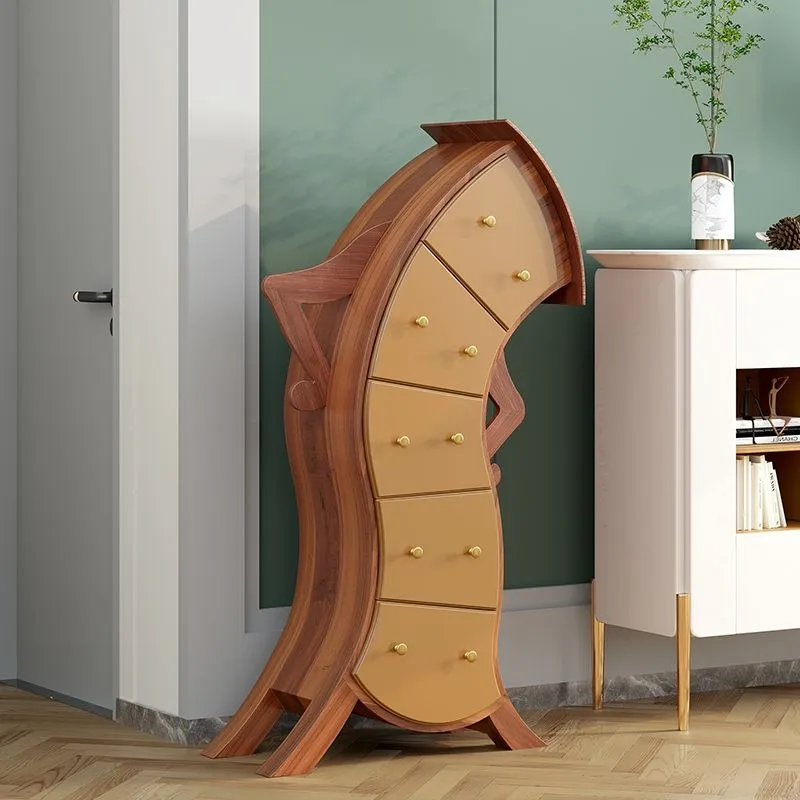 Sassy Playful Minimalist Wooden Cabinet