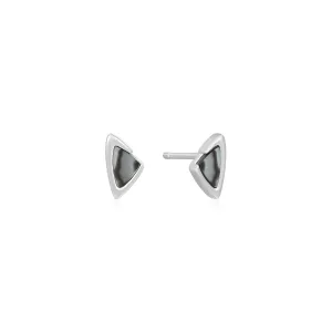 Silver Arrow Abalone Stud Earrings