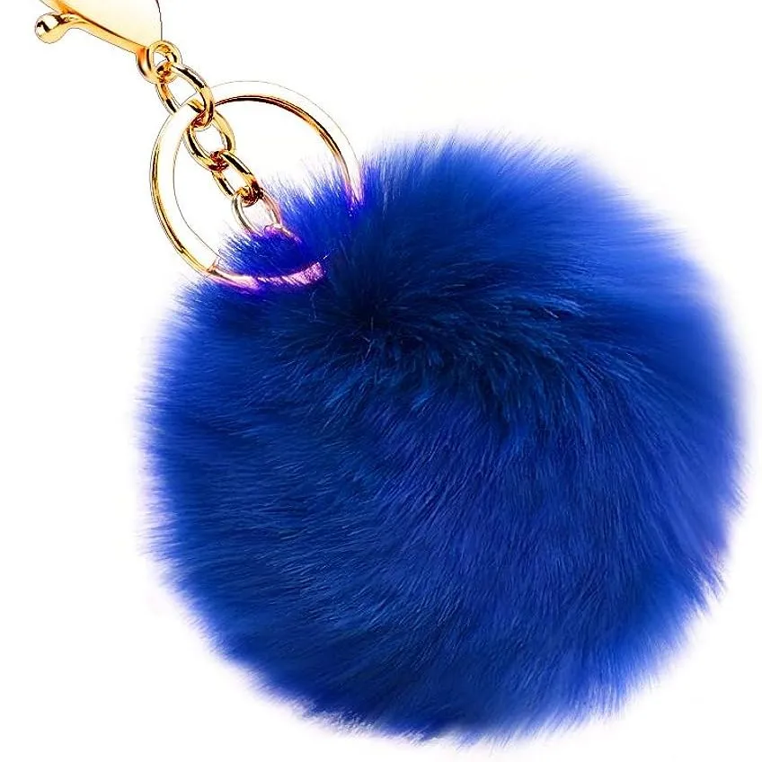 Soft and Cute Pom Pom Keychain for Women and Girls