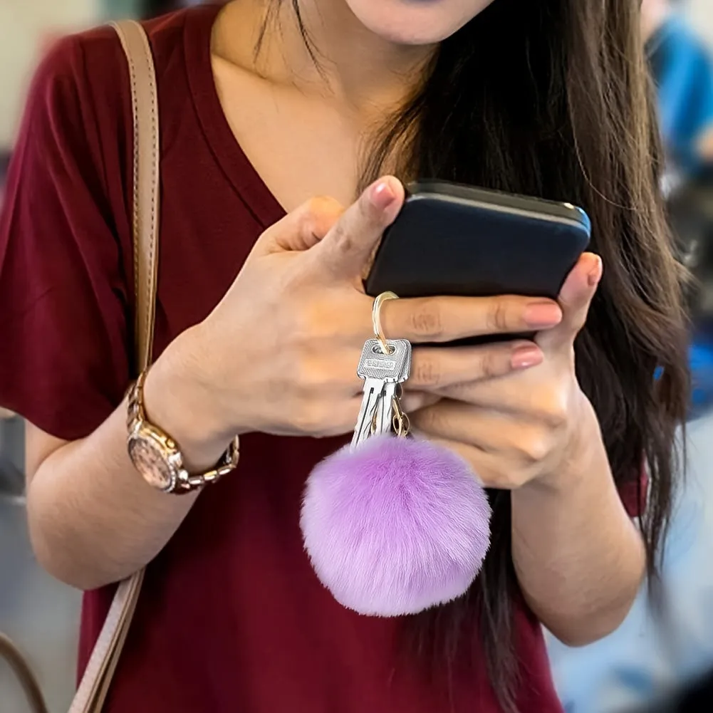 Soft and Cute Pom Pom Keychain for Women and Girls