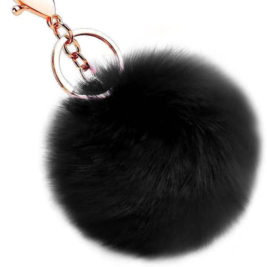 Soft and Cute Pom Pom Keychain for Women and Girls