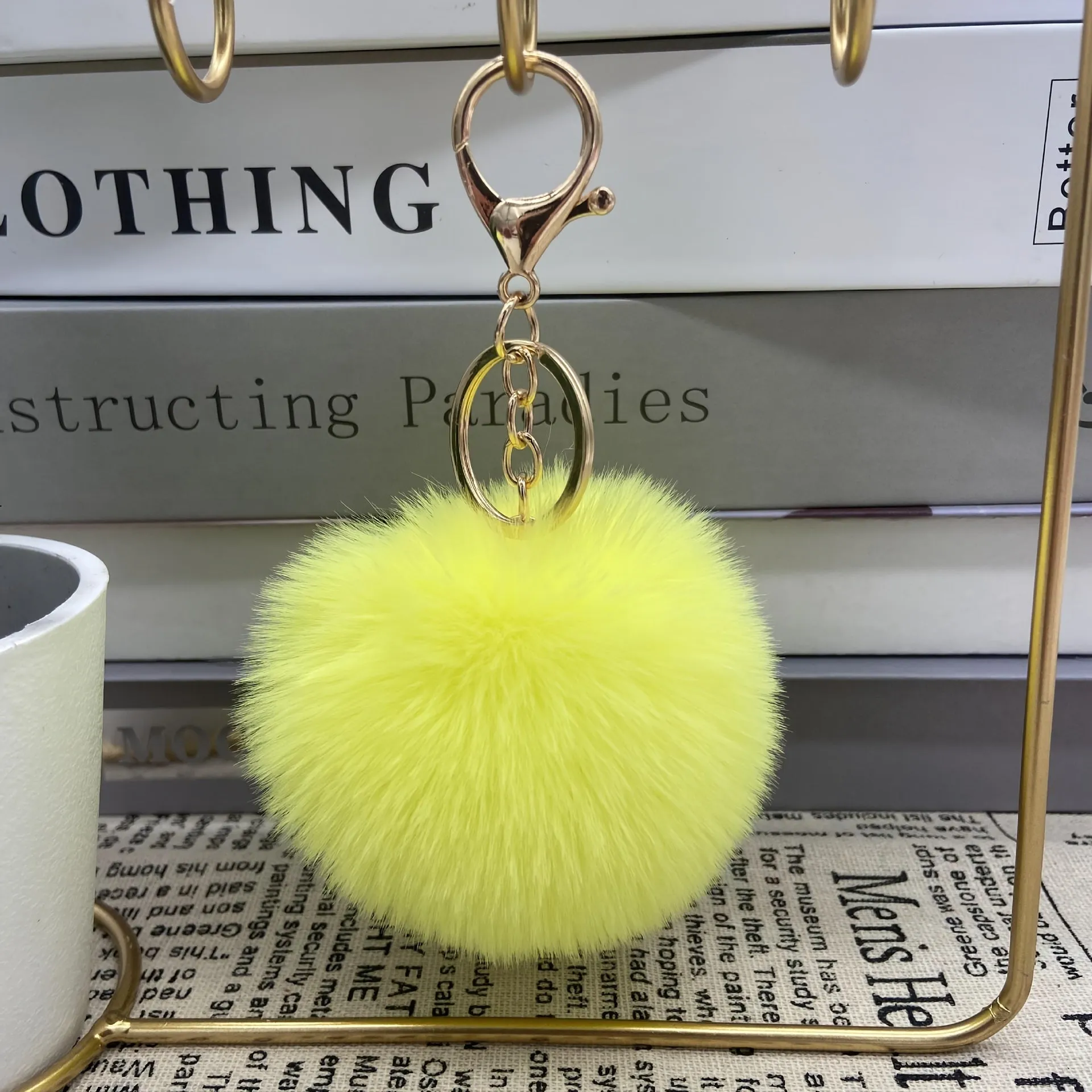 Soft and Cute Pom Pom Keychain for Women and Girls