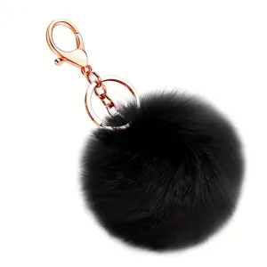 Soft and Cute Pom Pom Keychain for Women and Girls