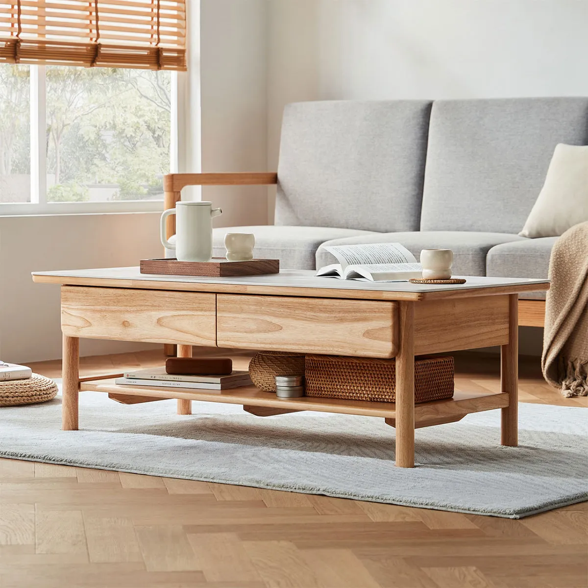 Solid Wood Organic Coffee Table