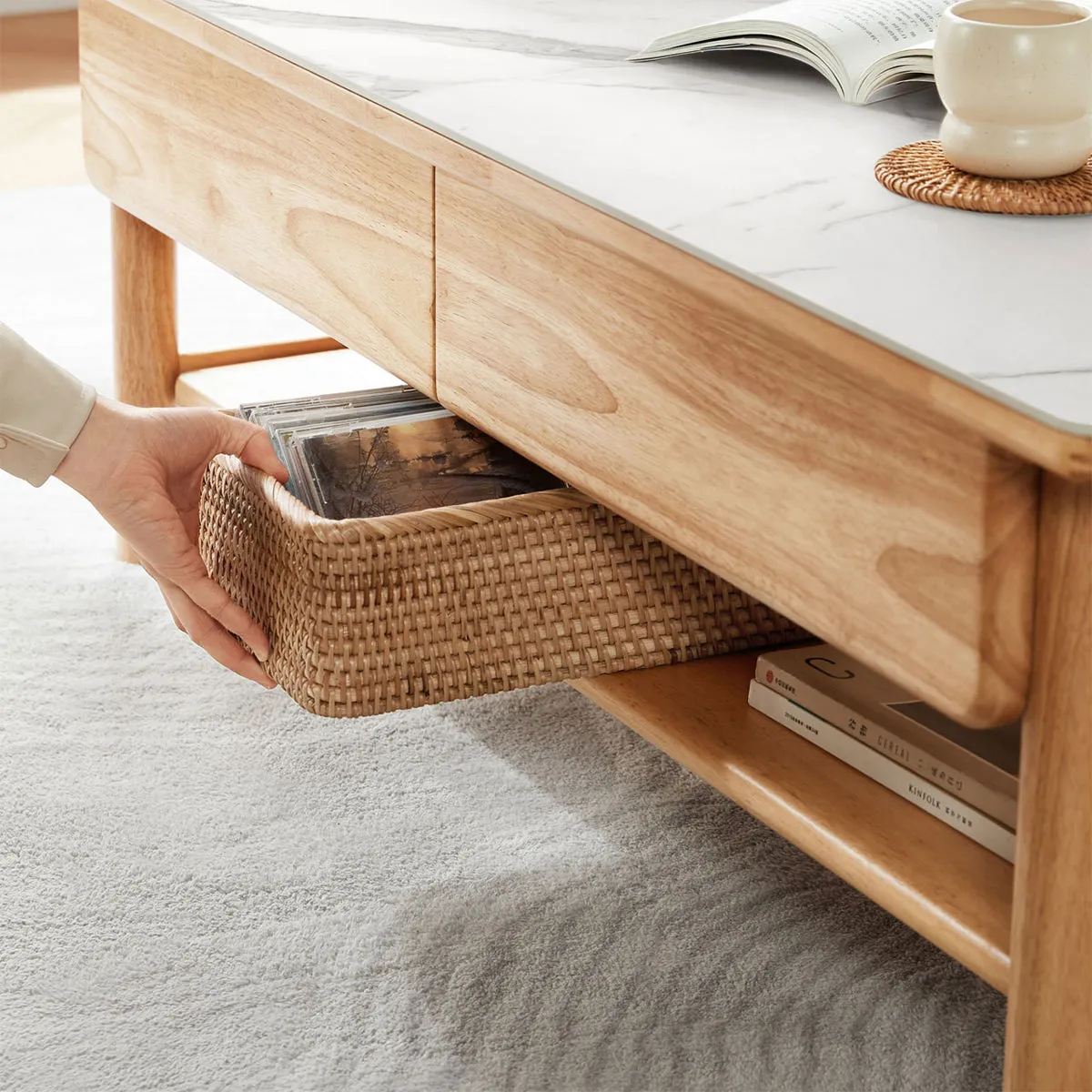 Solid Wood Organic Coffee Table