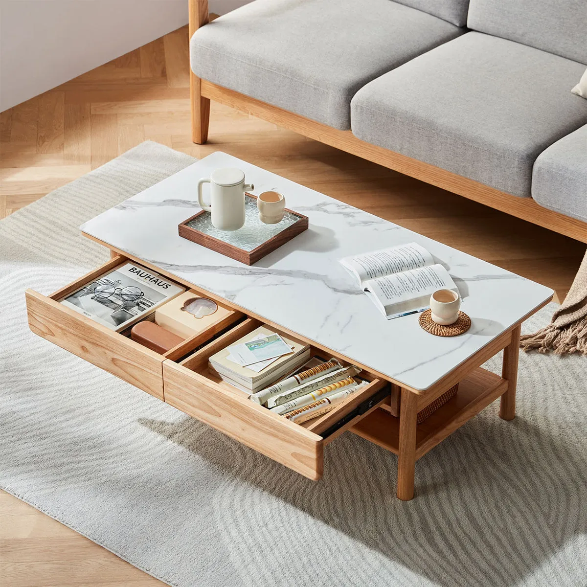 Solid Wood Organic Coffee Table