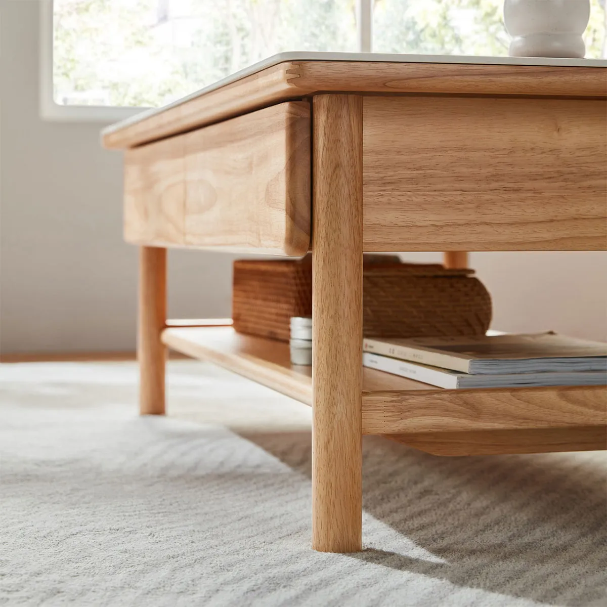 Solid Wood Organic Coffee Table