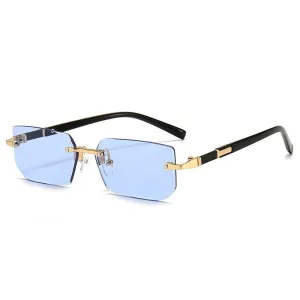 Sophisticated Rimless Square Sunglasses Perfect Gift for All