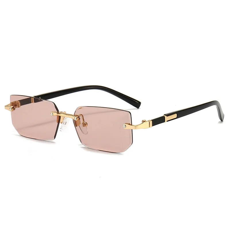 Sophisticated Rimless Square Sunglasses Perfect Gift for All