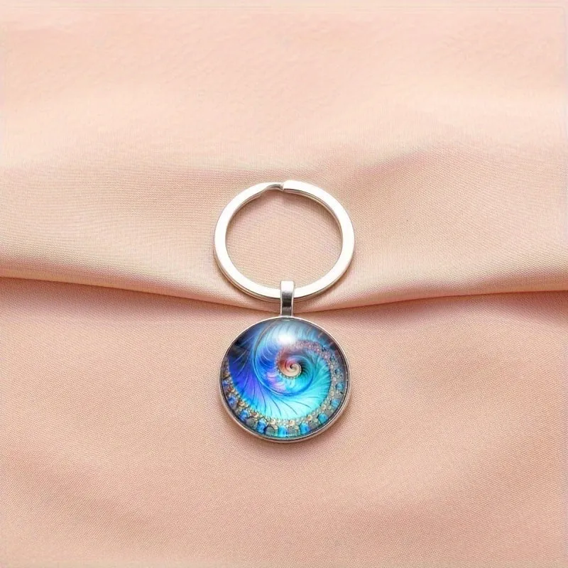 Spiral Rhinestone Conch Pattern Keychain  Stylish Accessories for Women