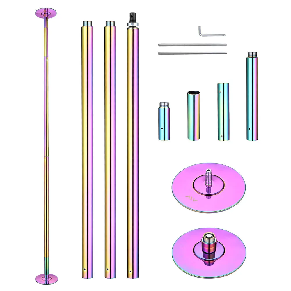 TheLAShop Mermaid Spinning Dance Pole 12ft D45mm Multi-color