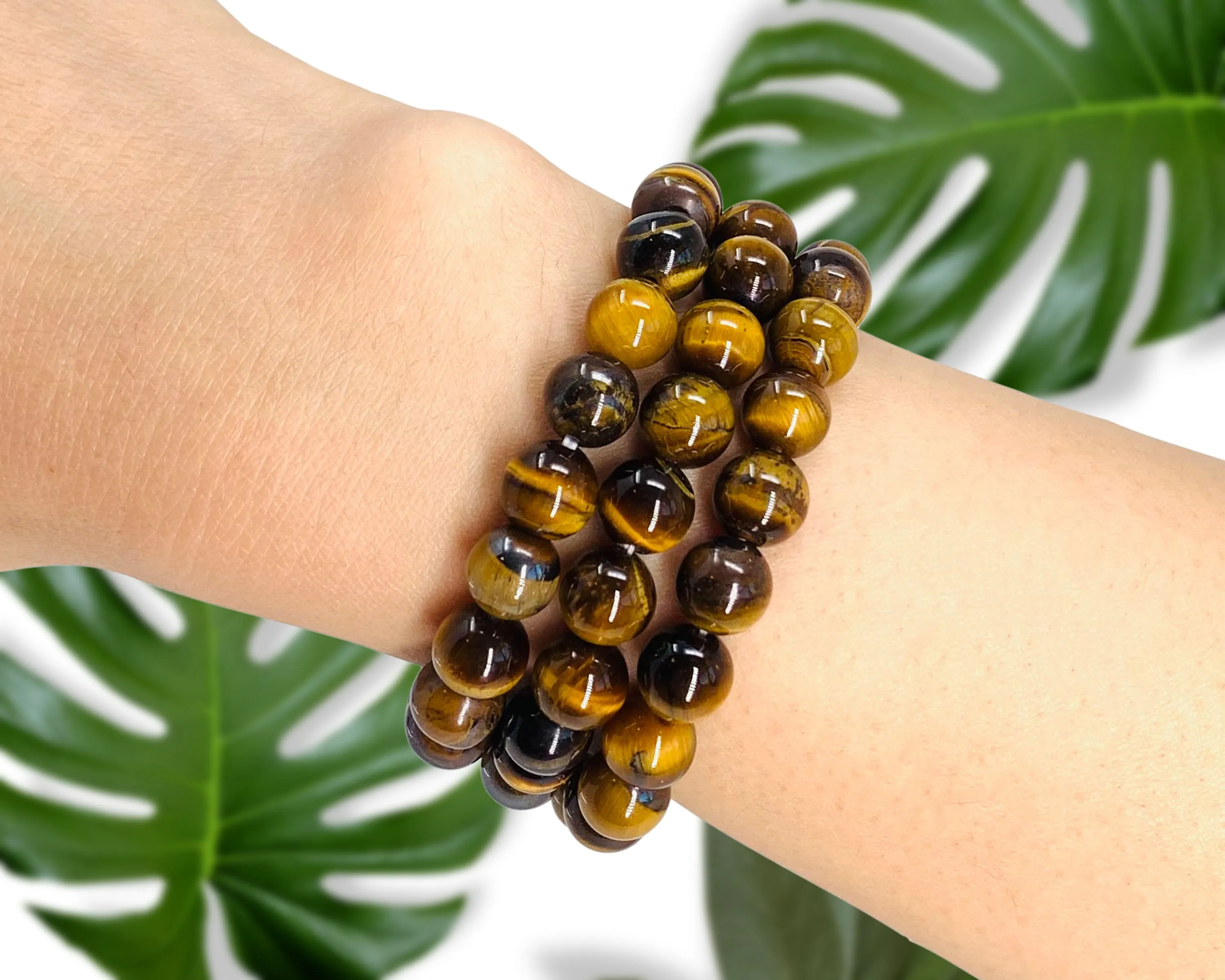 Tiger Eye Beaded Crystal Bracelet