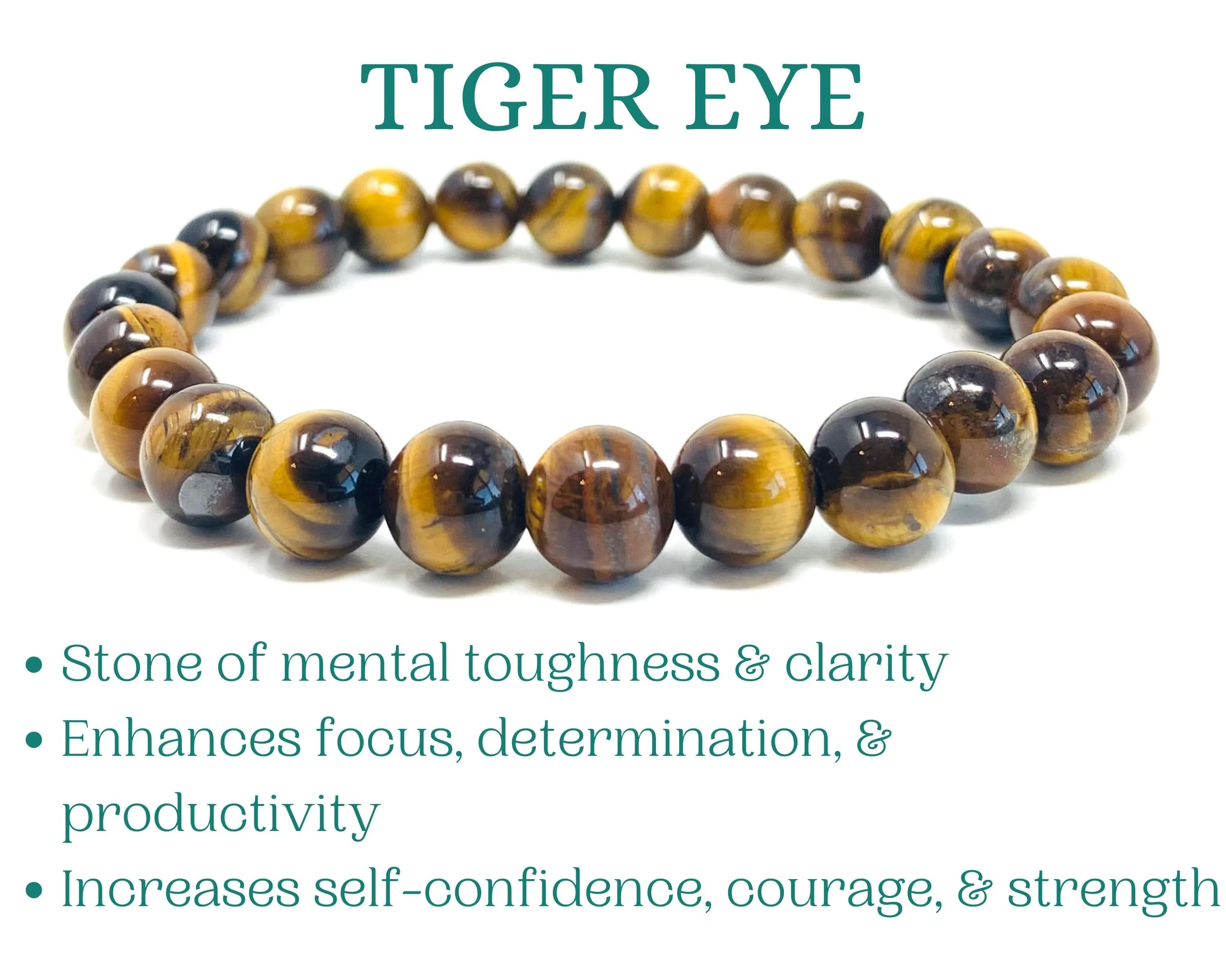 Tiger Eye Beaded Crystal Bracelet