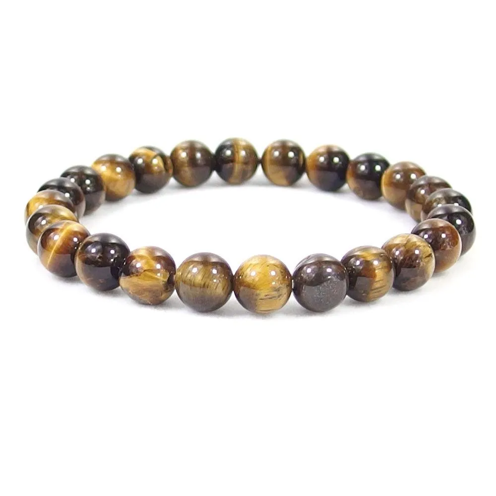 Tiger Eye Beaded Crystal Bracelet