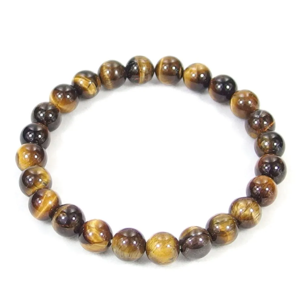 Tiger Eye Beaded Crystal Bracelet