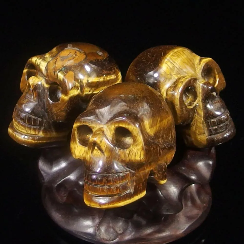 Tiger Eye Crystal Skull