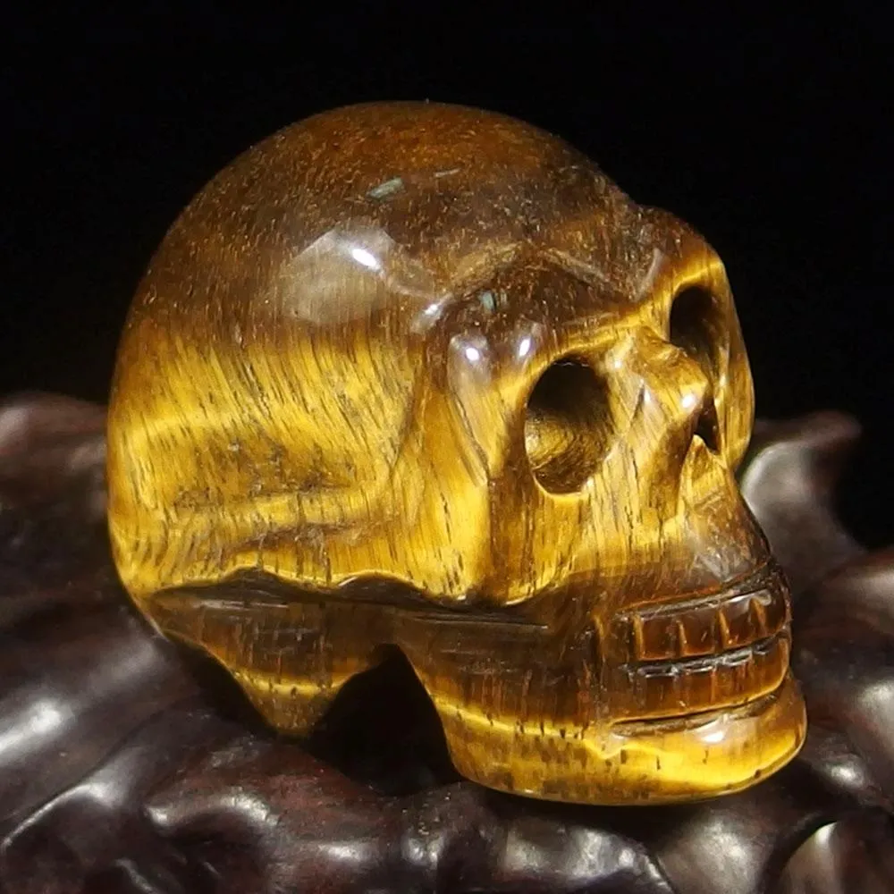 Tiger Eye Crystal Skull