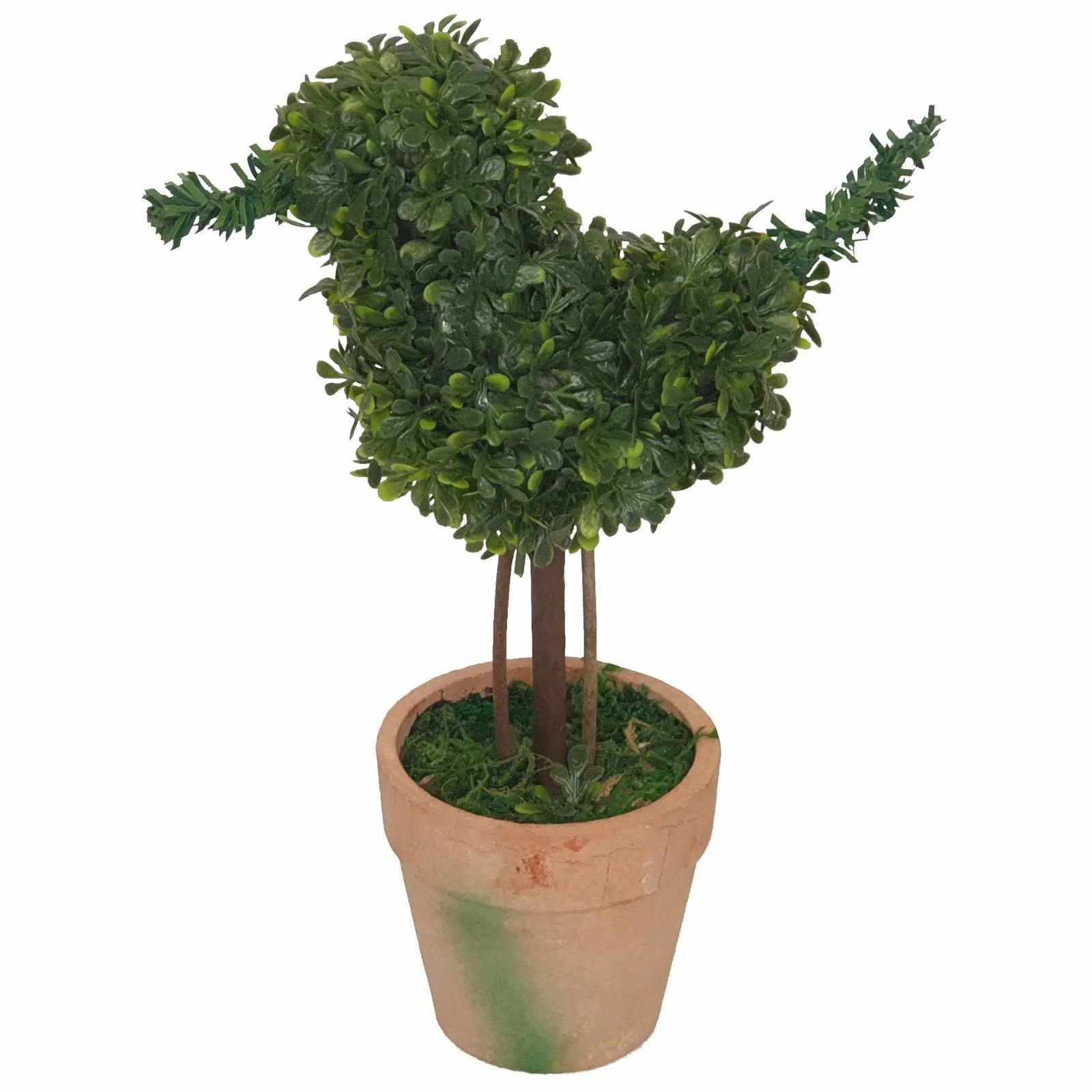 Topiary Duck 21cm Artificial Plant In Terracotta-Look Pot by Criterion