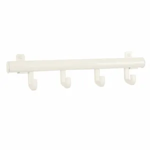 V-Part Coat Rack with 4 Hooks Techno 4 White