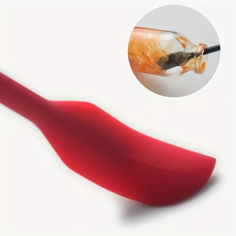 Versatile 3Piece Silicone Scraper Set Cosmetic and Jam Spoon