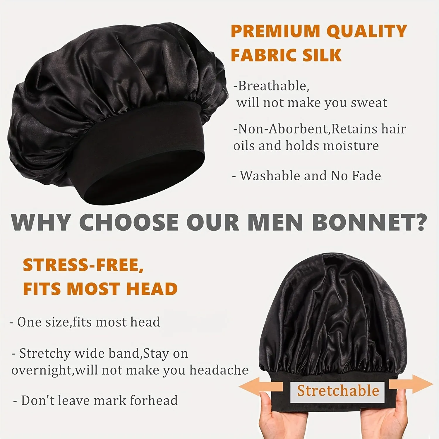 Versatile Satin Sleep Cap Perfect Gift for All Hair Types