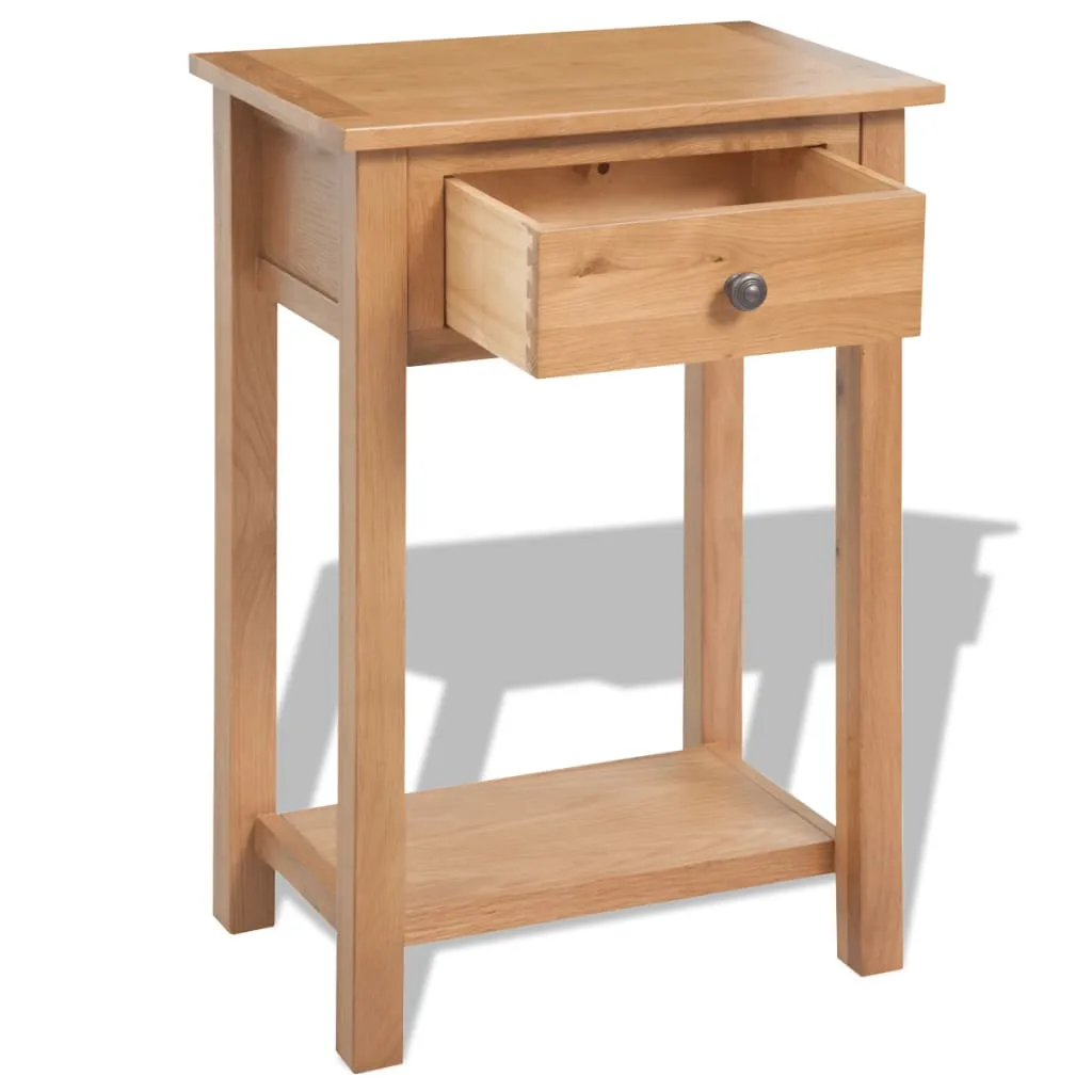 vidaXL Console Table 50x32x75 cm Solid Oak Wood