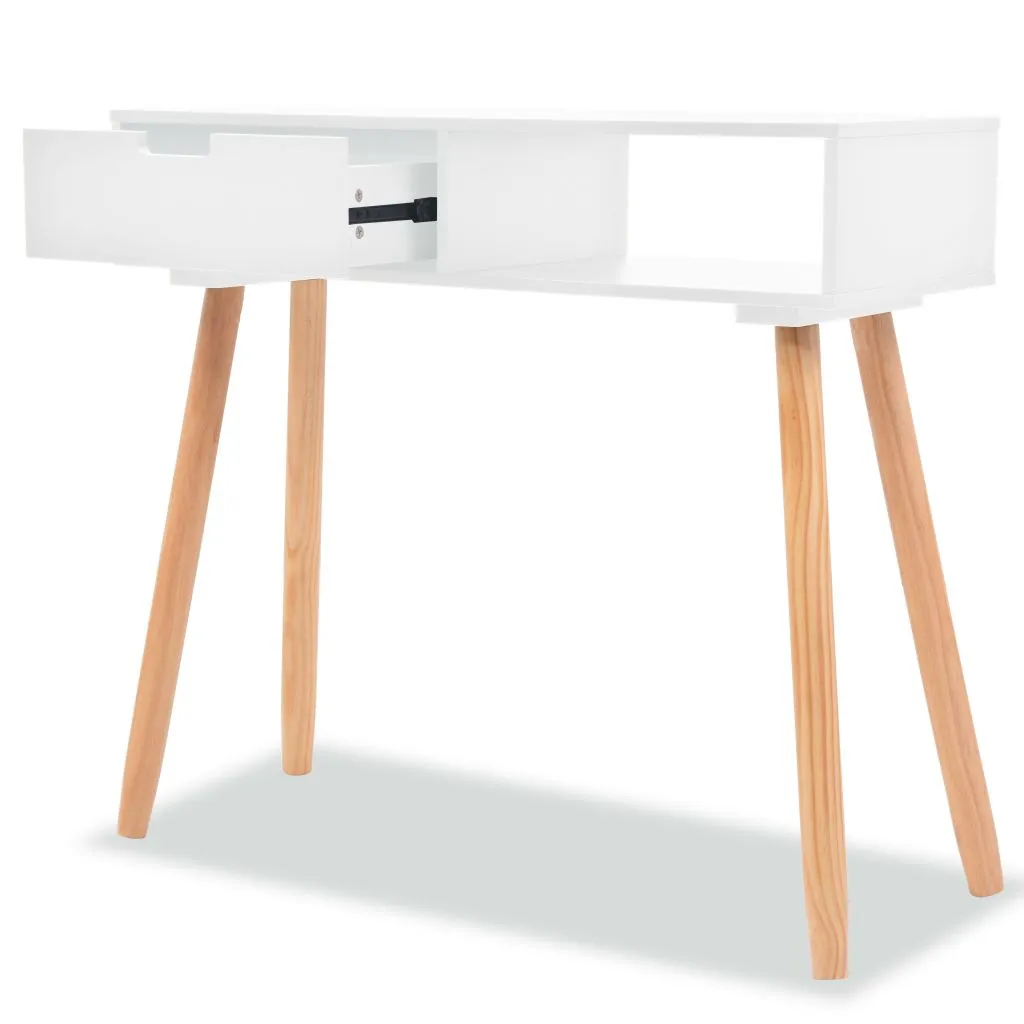 vidaXL Console Table Solid Pinewood 80x30x72 cm White