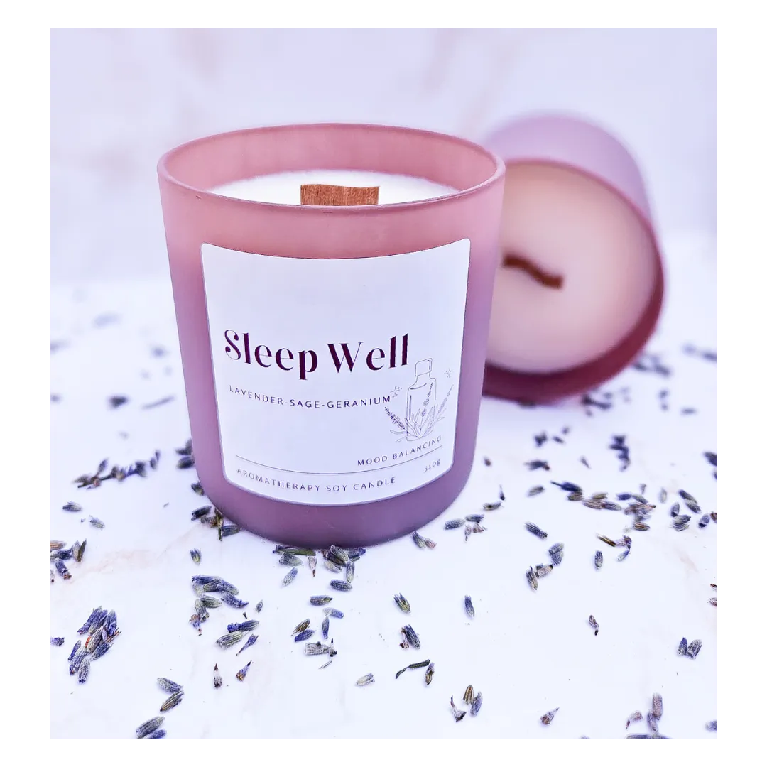 Wood Wick Aromatherapy Candle ~ Sleep Well