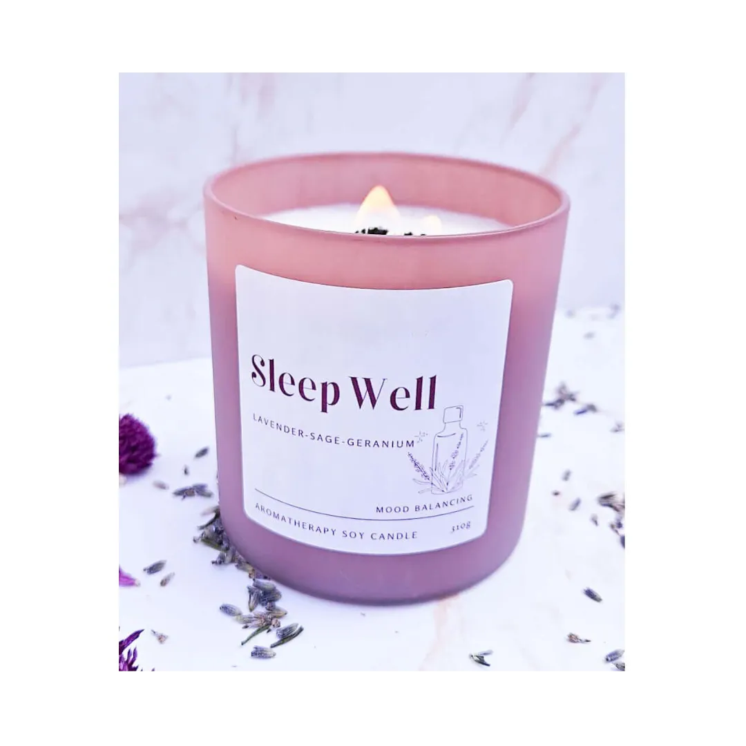 Wood Wick Aromatherapy Candle ~ Sleep Well