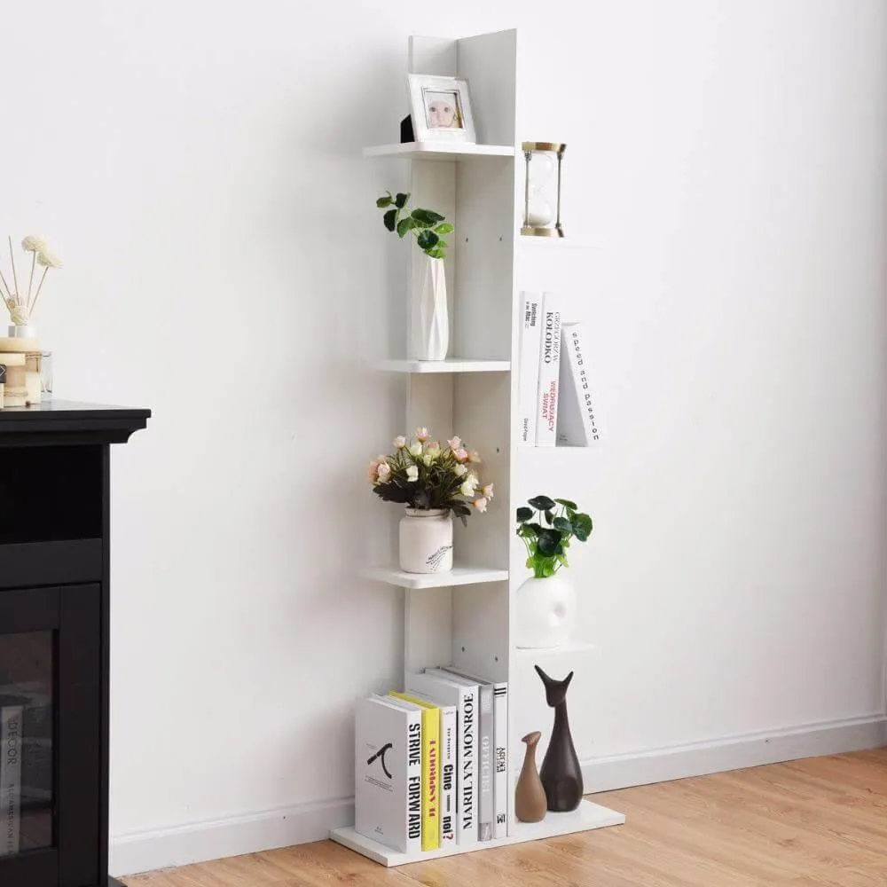 Wooden Modern Open Concept Bookcase with Shelves