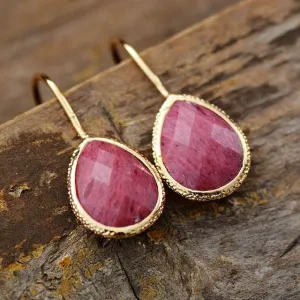 'Yuriyawi' Rhodonite Earrings